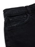 Detail View - Click To Enlarge - J BRAND - 'Jules' dark wash slit frayed hem denim skirt