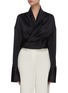 Main View - Click To Enlarge - HELLESSY - Harlow' flare sleeve tie waist silk blouse