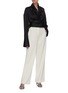 Figure View - Click To Enlarge - HELLESSY - Harlow' flare sleeve tie waist silk blouse