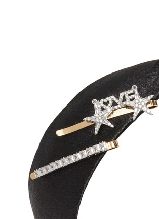 Detail View - Click To Enlarge - VENNA - Crystal embellished clip silk headband