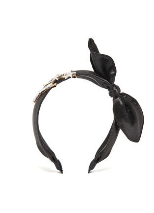 Main View - Click To Enlarge - VENNA - Crystal embellished clip silk headband
