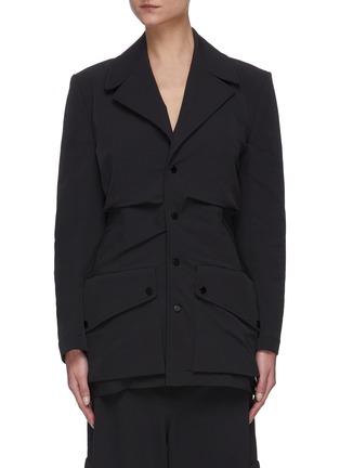 Main View - Click To Enlarge - BOTTEGA VENETA - Cargo pocket cinched blazer