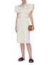Figure View - Click To Enlarge - BOTTEGA VENETA - Bat wing toile shirt dress