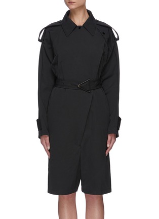 Main View - Click To Enlarge - BOTTEGA VENETA - Belted trench shorts jumpsuit
