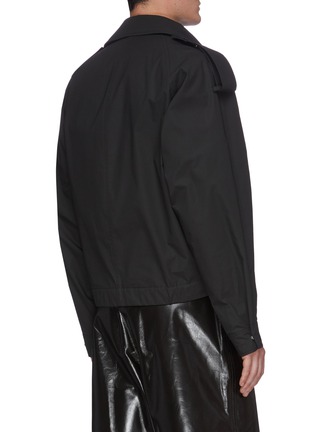 Back View - Click To Enlarge - BOTTEGA VENETA - Epaulettes concealed zip jacket
