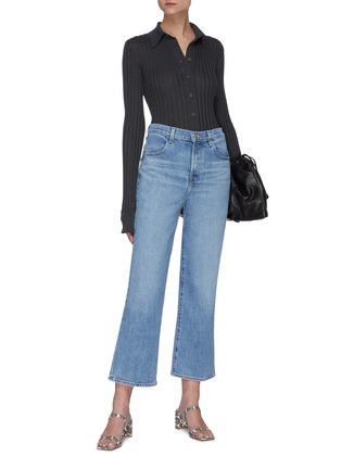 Figure View - Click To Enlarge - J BRAND - 'Joan' Crop Wide Leg Jeans