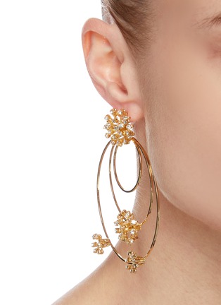 Figure View - Click To Enlarge - ROSANTICA - 'Arcadia' crystal embellished hoop earrings
