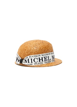 Figure View - Click To Enlarge - MAISON MICHEL - Rie' logo band raffia hat