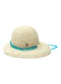 Main View - Click To Enlarge - MAISON MICHEL - Julianna' transparent ABS chain embellished raffia bucket hat