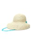 Figure View - Click To Enlarge - MAISON MICHEL - Julianna' transparent ABS chain embellished raffia bucket hat