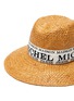 Detail View - Click To Enlarge - MAISON MICHEL - Kate' logo band raffia straw fedora hat