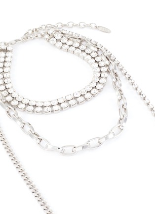 Detail View - Click To Enlarge - JOOMI LIM - Double row crystal embellished chain choker