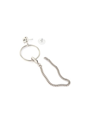 Detail View - Click To Enlarge - JOOMI LIM - Crystal embellished stud hoop chain earrings