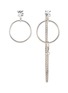 Main View - Click To Enlarge - JOOMI LIM - Crystal embellished stud hoop chain earrings