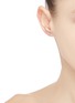 Figure View - Click To Enlarge - WWAKE - Opal diamond stud 10K gold earrings