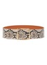 Main View - Click To Enlarge - MAISON BOINET - Brass Buckle Snake Embossed  Leather Belt