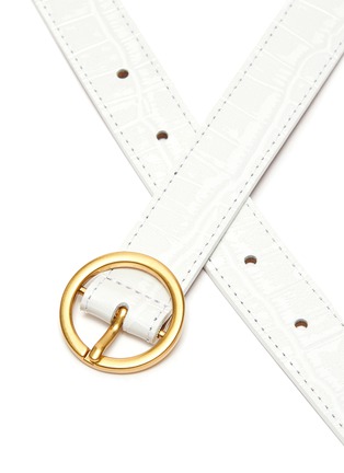 Detail View - Click To Enlarge - MAISON BOINET - Croc Embossed Leather Belt