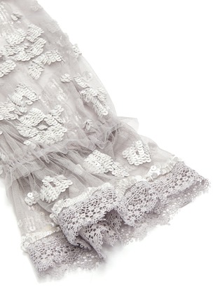 Detail View - Click To Enlarge - NEEDLE & THREAD - Sequin embellished tulle mini dress