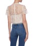 Back View - Click To Enlarge - NEEDLE & THREAD - Penelope sequin embellished short sleeve crop tulle top