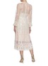 Back View - Click To Enlarge - NEEDLE & THREAD - Sequin embellished trumpet sleeve tulle ballerina midi dress