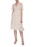 Figure View - Click To Enlarge - NEEDLE & THREAD - Penelope Shimmer sequin embellished short sleeve tulle midi dress