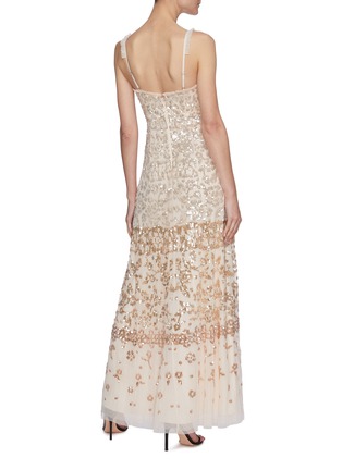 Back View - Click To Enlarge - NEEDLE & THREAD - Sequin embellished sleeveless gown