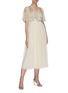 Figure View - Click To Enlarge - NEEDLE & THREAD - Sequin embellished panelled cape sleeve tulle midi dress
