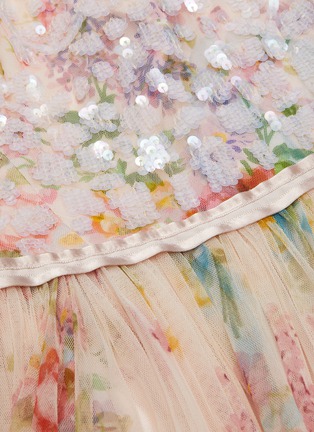  - NEEDLE & THREAD - 'Floral Diamond' bodice short sleeve maxi dress