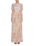 Main View - Click To Enlarge - NEEDLE & THREAD - 'Floral Diamond' bodice short sleeve maxi dress
