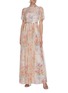 Figure View - Click To Enlarge - NEEDLE & THREAD - 'Floral Diamond' bodice short sleeve maxi dress