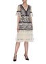 Figure View - Click To Enlarge - NEEDLE & THREAD - Midsummer' lace trim floral embroidered short sleeve mini dress