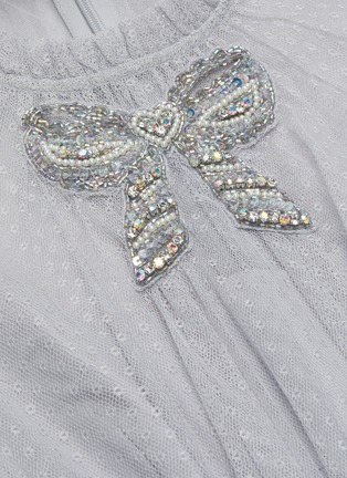 Detail View - Click To Enlarge - NEEDLE & THREAD - Crystal embellished bow tulle mini dress