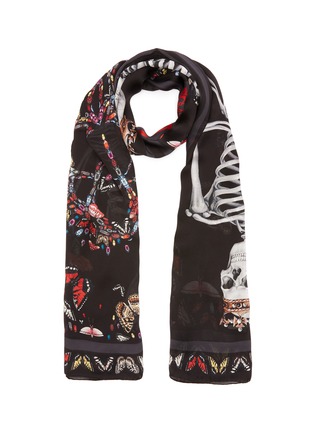 Main View - Click To Enlarge - ALEXANDER MCQUEEN - Graphic print silk shawl scarf