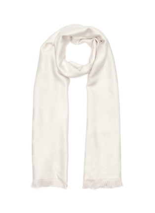 Main View - Click To Enlarge - ALEXANDER MCQUEEN - Tonal oversized skull print wool scarf
