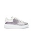 Main View - Click To Enlarge - ALEXANDER MCQUEEN - Glitter with leather collar sneakers