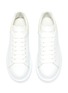 Detail View - Click To Enlarge - ALEXANDER MCQUEEN - Croc-embossed collar leather sneakers