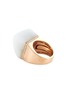 Figure View - Click To Enlarge - ROBERTO COIN - 'Sauvage Prive' diamond white jadeite 18k rose gold ring