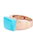 Detail View - Click To Enlarge - ROBERTO COIN - 'Sauvage Prive' diamond turquoise 18k rose gold ring