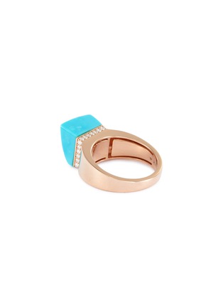 Figure View - Click To Enlarge - ROBERTO COIN - 'Sauvage Prive' diamond turquoise 18k rose gold ring