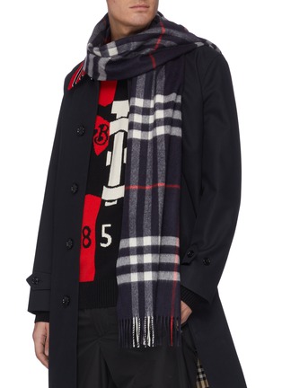 burberry check wool scarf
