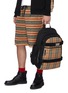 Front View - Click To Enlarge - BURBERRY - 'Cooper' check backpack