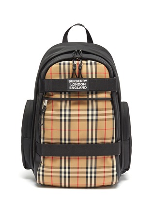 Main View - Click To Enlarge - BURBERRY - 'Cooper' check backpack