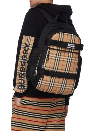 Figure View - Click To Enlarge - BURBERRY - 'Cooper' check backpack