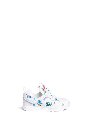 Main View - Click To Enlarge - REEBOK - 'Versa Pump Fury Syn' floral print toddler sneakers