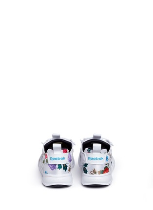 Back View - Click To Enlarge - REEBOK - 'Furylite Graphic' floral print kids sneakers
