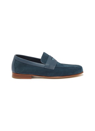 Main View - Click To Enlarge - JOHN LOBB - 'Hendra' suede penny loafers