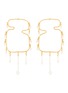 Main View - Click To Enlarge - MING YU WANG - 'Verge' freshwater pearl topaz 18k gold plated earrings