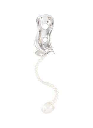Main View - Click To Enlarge - MING YU WANG - 'Penna' freshwater pearl sterling silver earrings