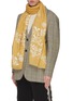 Figure View - Click To Enlarge - JANAVI - Floral placement cashmere scarf