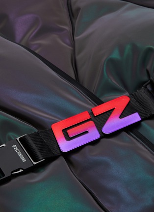  - GROUND ZERO - Logo belt reflective puff down jacket